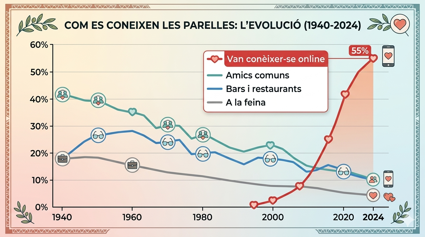 Evolució de les formes de conèixer parella: el domini del món digital. Evolució de les formes de conèixer parella: el domini del món digital.